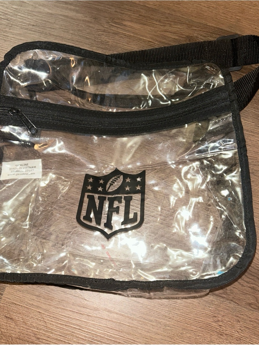 NFL collectable jelly clear zipper bag